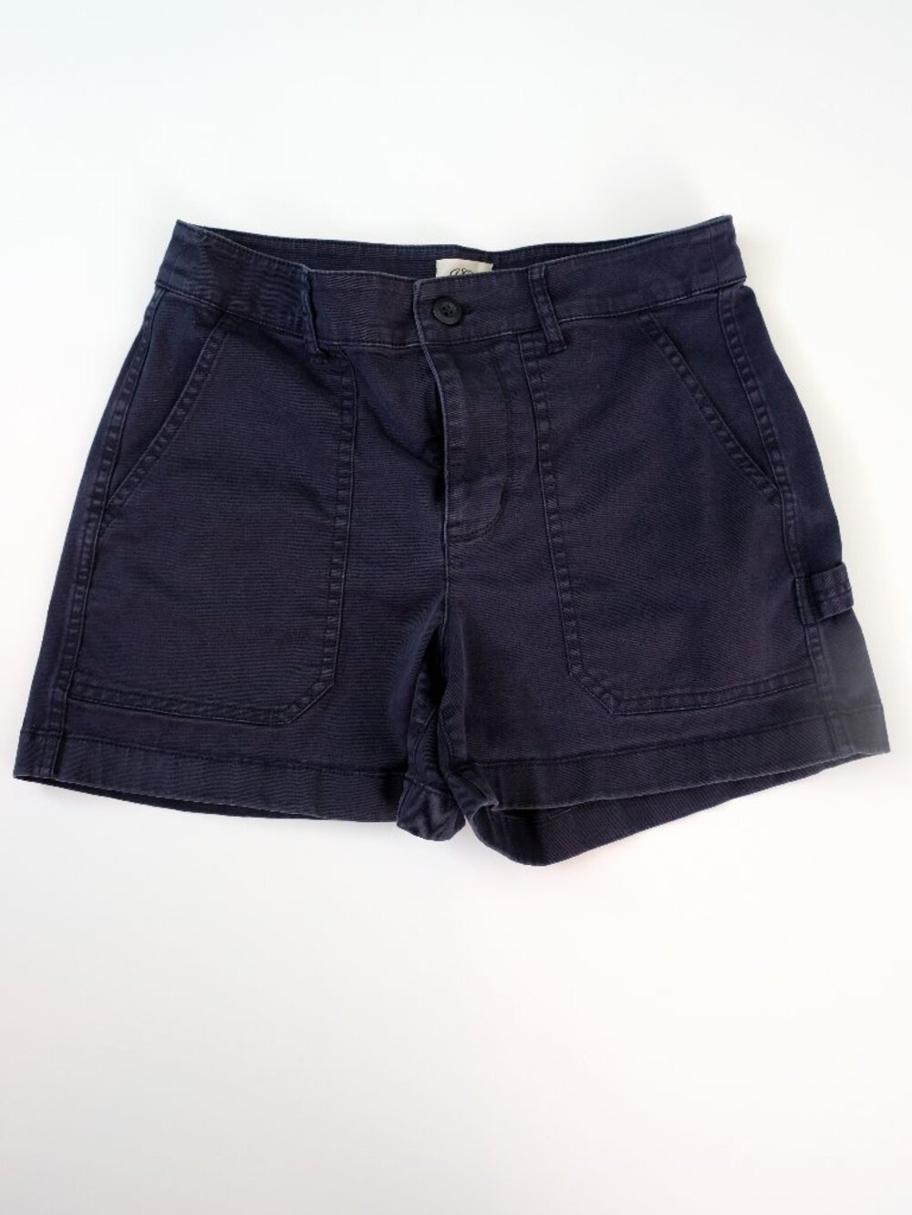 EUC J CREW Foundry Pocket Chino Shorts Navy sz 4 Cotton